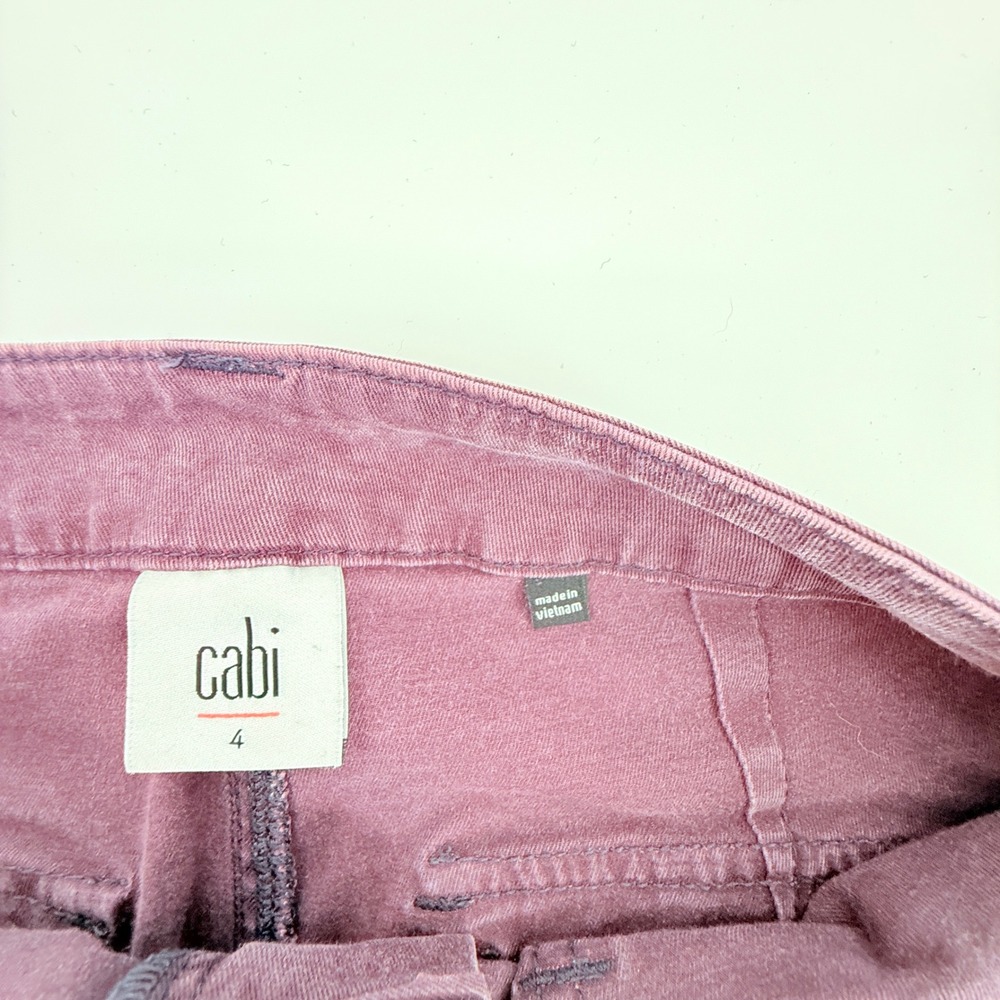 cAbi The‎ Carpenter Pants 3926 Deep Plum Purple Stretch Straight Women Sz 4 - Picture 6 of 10